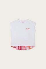 Sleeveless T-Shirt with Printed Hem
  Pucci