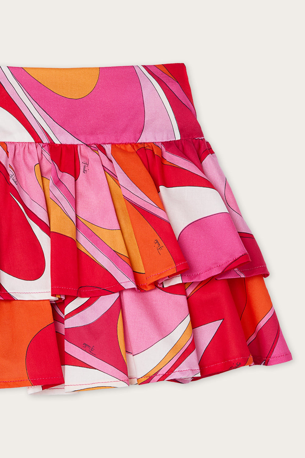 Onde Print Satin Skirt
  Pucci