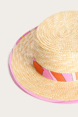 Straw Hat with Printed Ribbon
  Pucci
