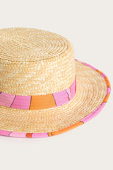 Straw Hat with Printed Ribbon
  Pucci