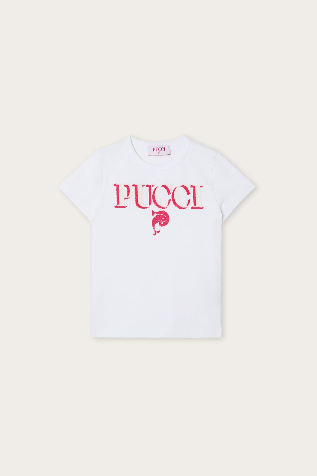 Sequin-Embellished Logo T-Shirt
  Pucci