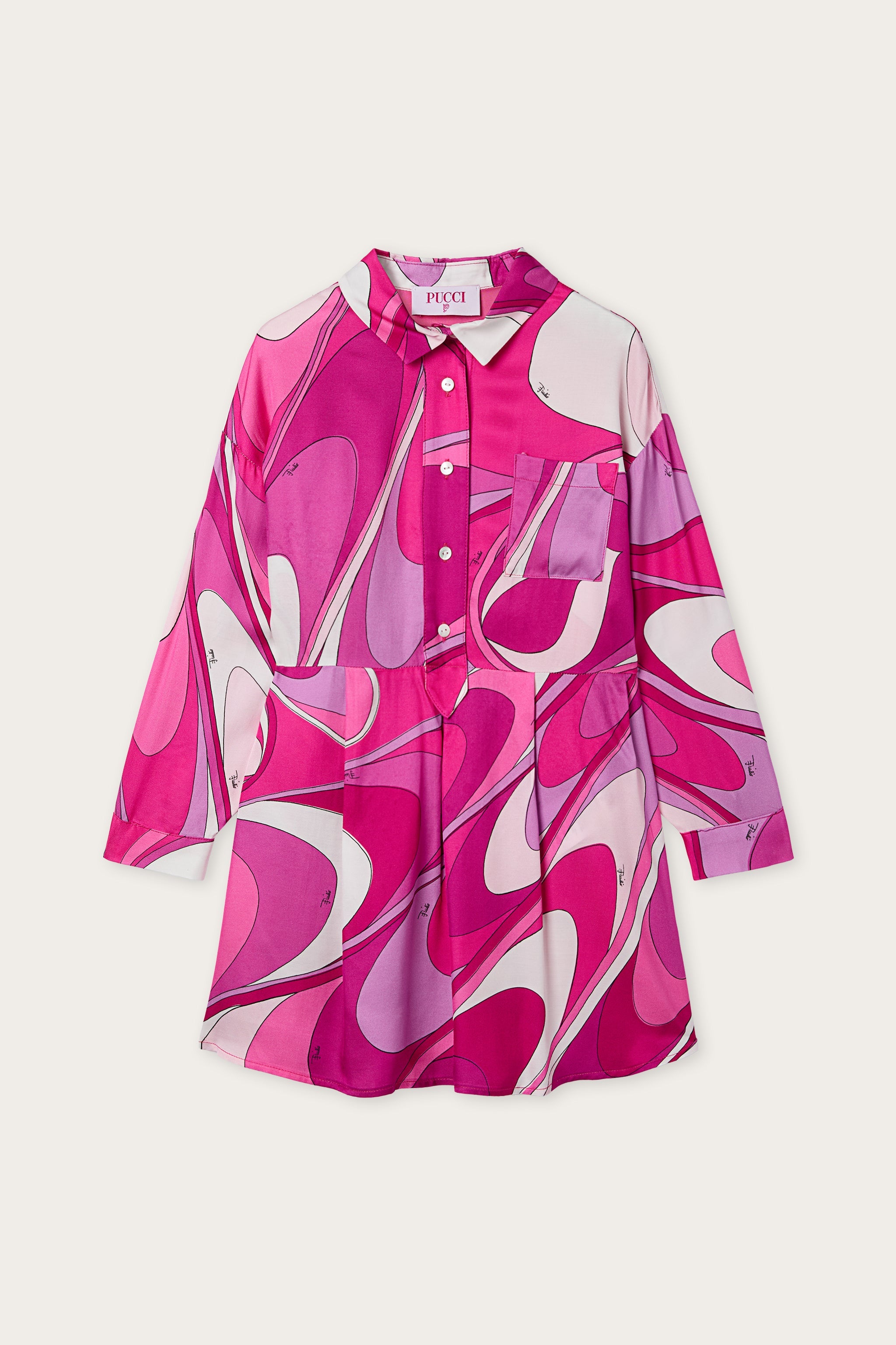Onde Print Chemisier Dress
  Pucci