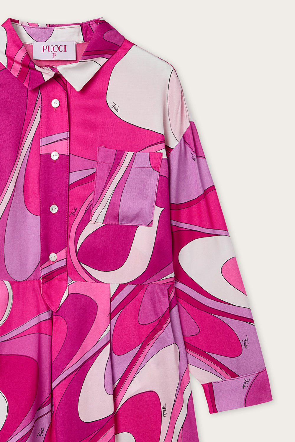 Onde Print Chemisier Dress
  Pucci