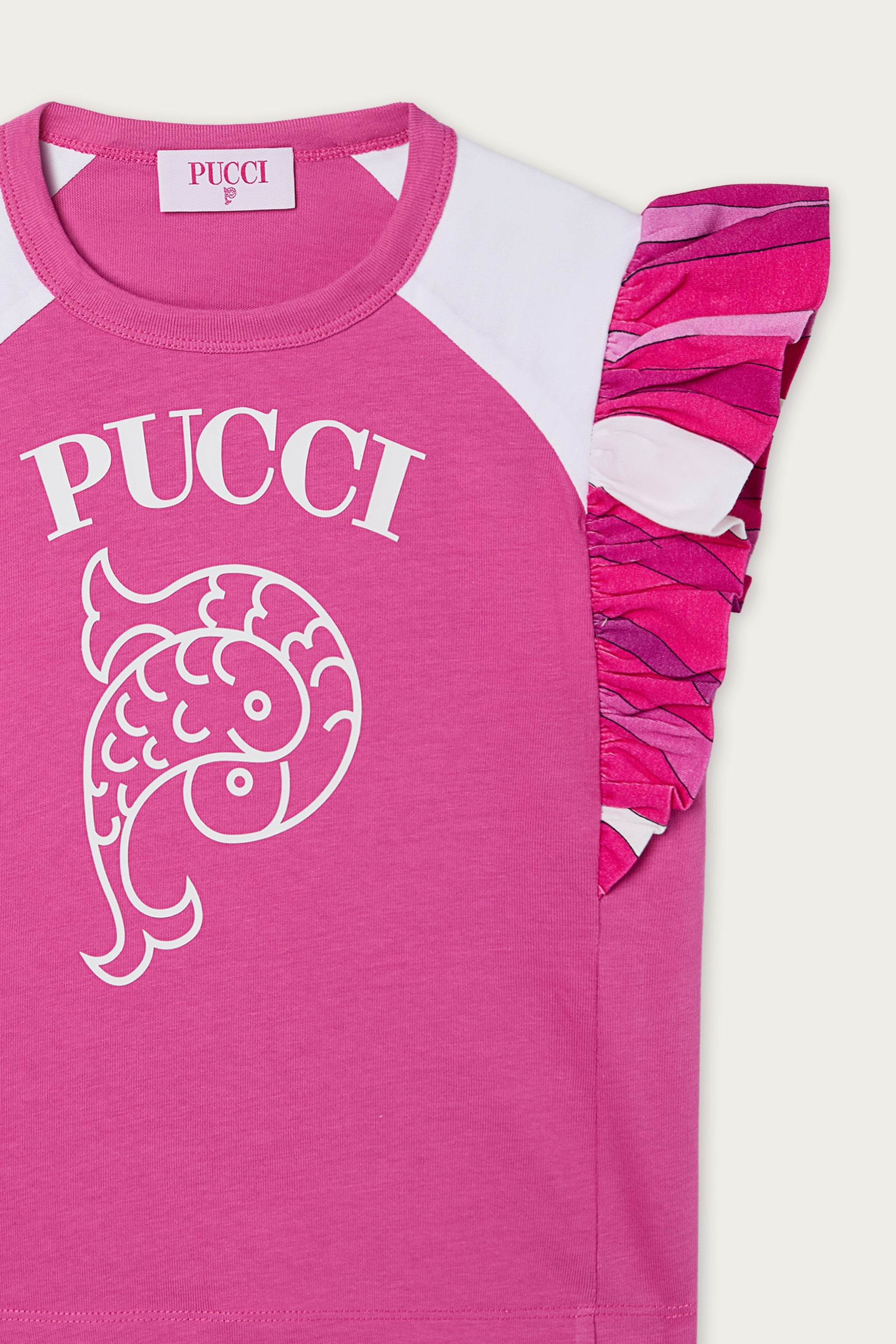 T-shirt with Printed Sleeves
  Pucci