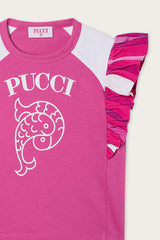 T-shirt with Printed Sleeves
  Pucci