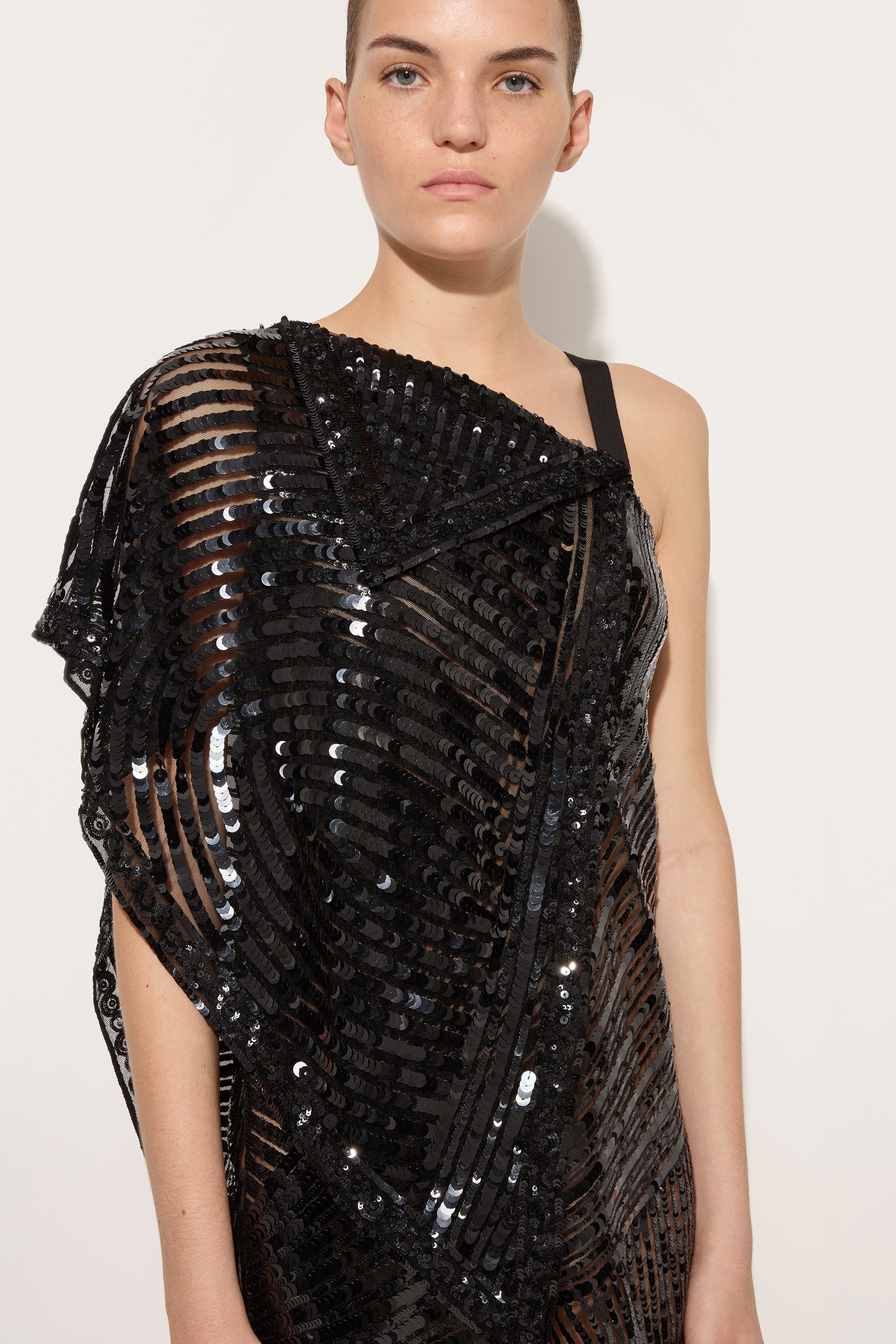 Asymmetrical Embroidered Foulard Dress
 WOMAN Pucci