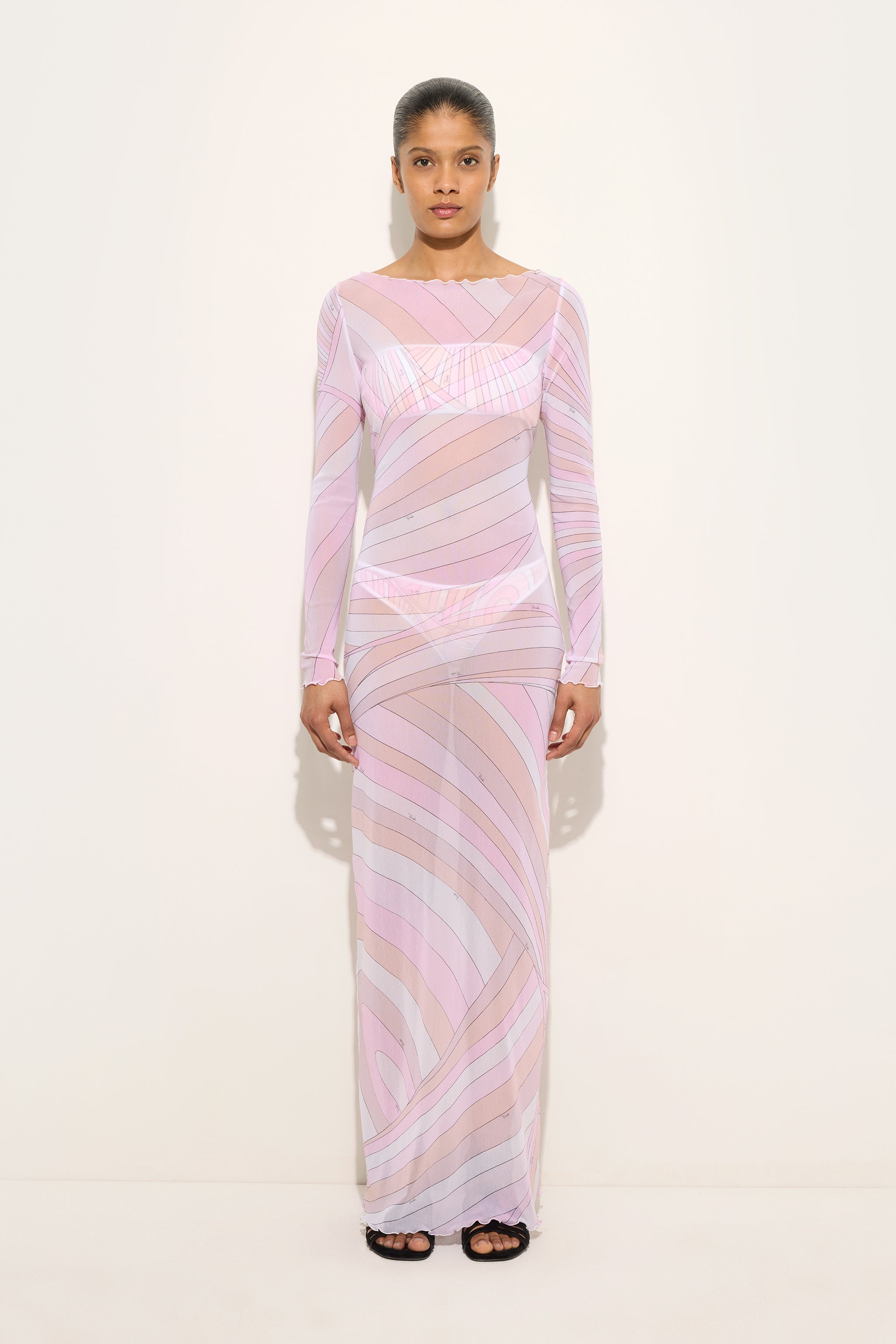 Iride Print Tulle Dress
 WOMAN Pucci