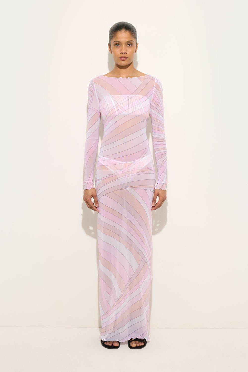 Iride Print Tulle Dress
 WOMAN Pucci