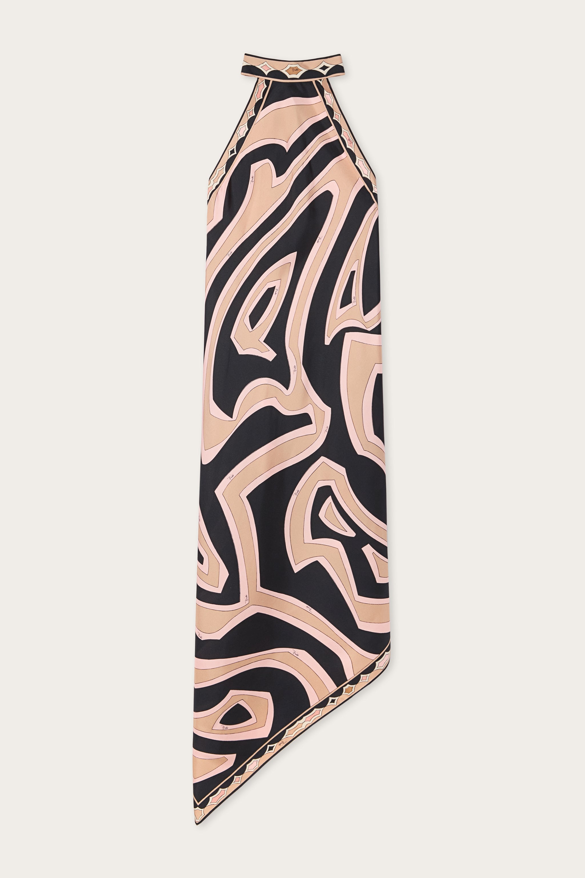 Labirinto Print Silk Dress with Halter Neckline
 WOMAN Pucci