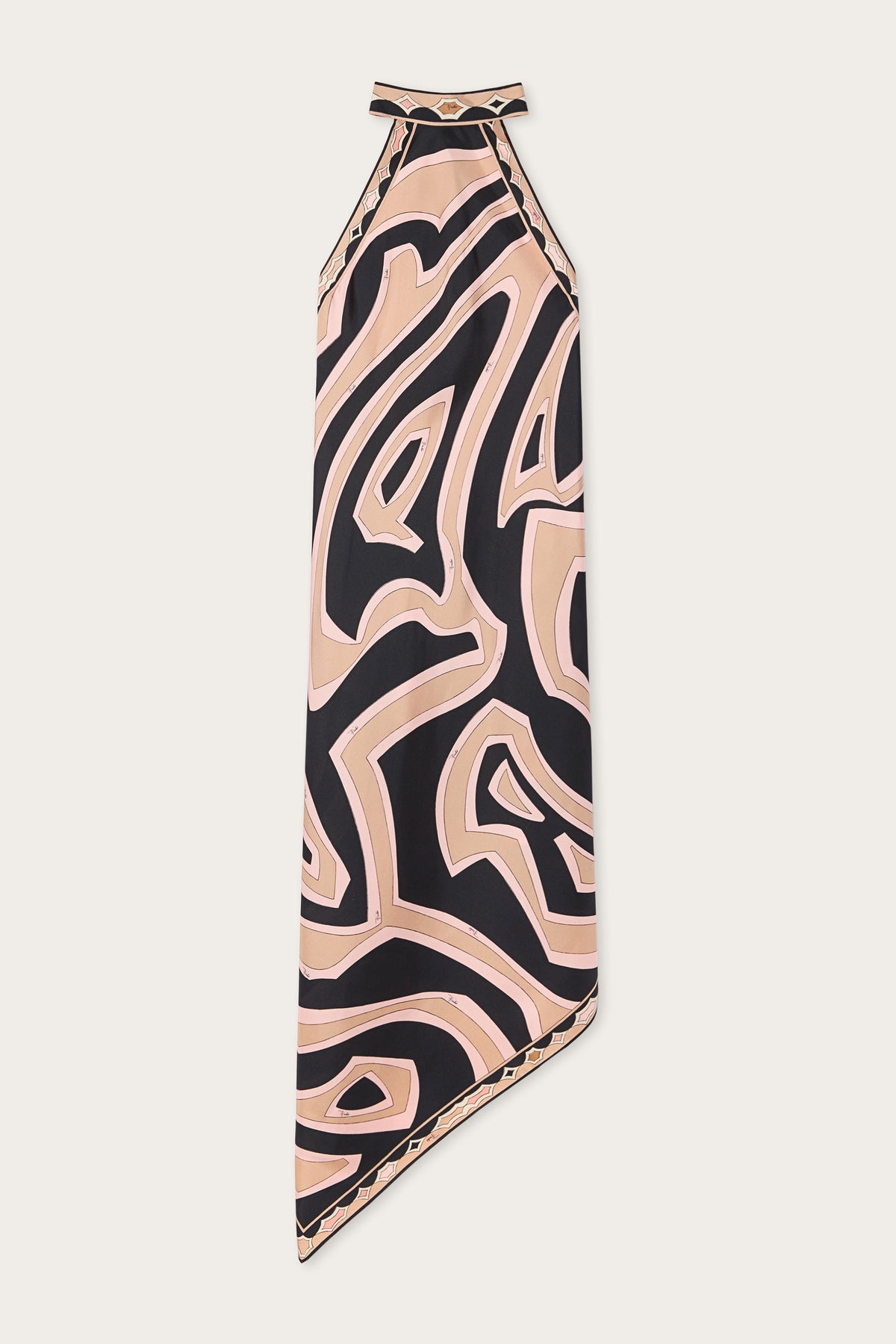 Labirinto Print Silk Dress with Halter Neckline
 WOMAN Pucci