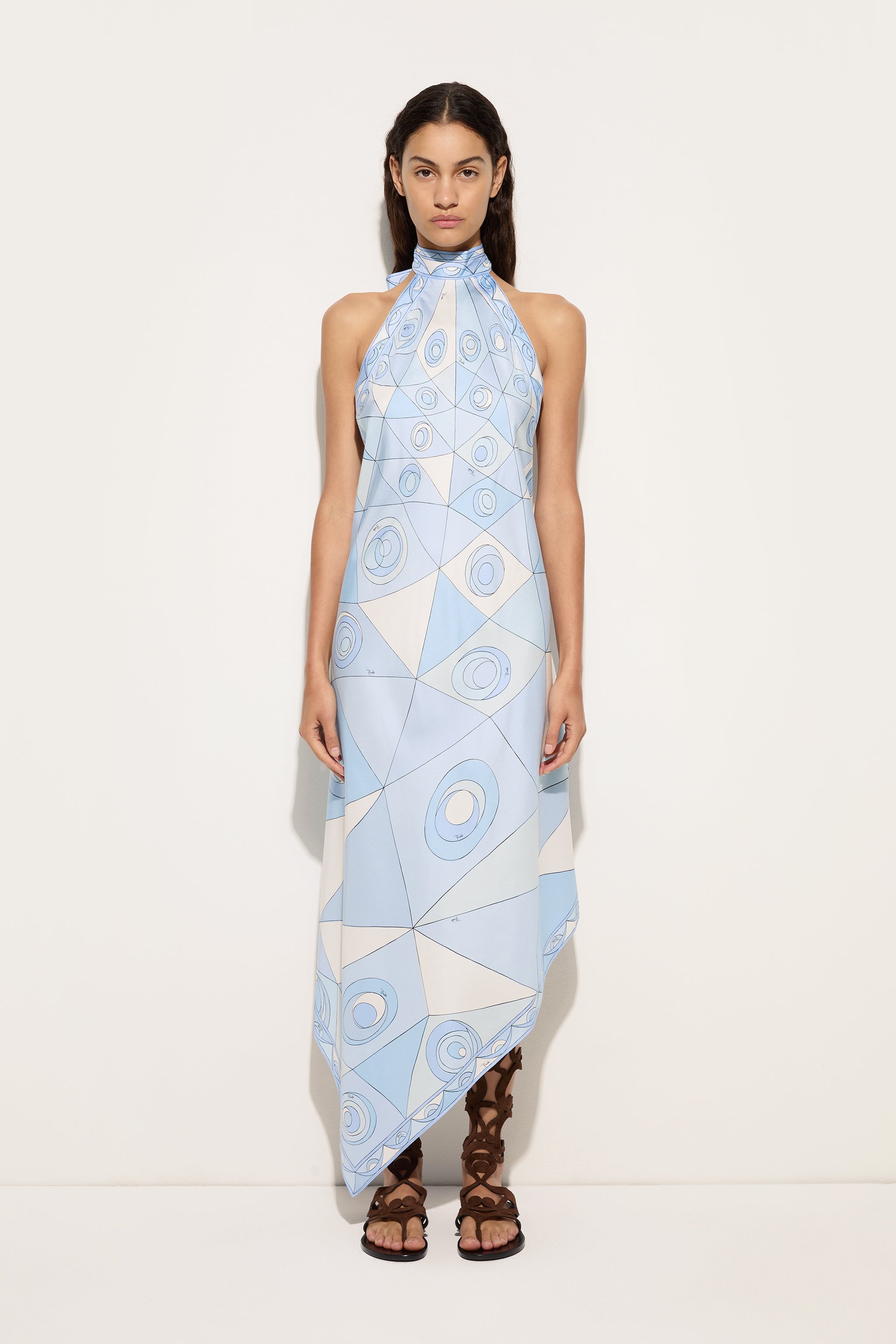 Occhi Print Silk Dress
 WOMAN Pucci