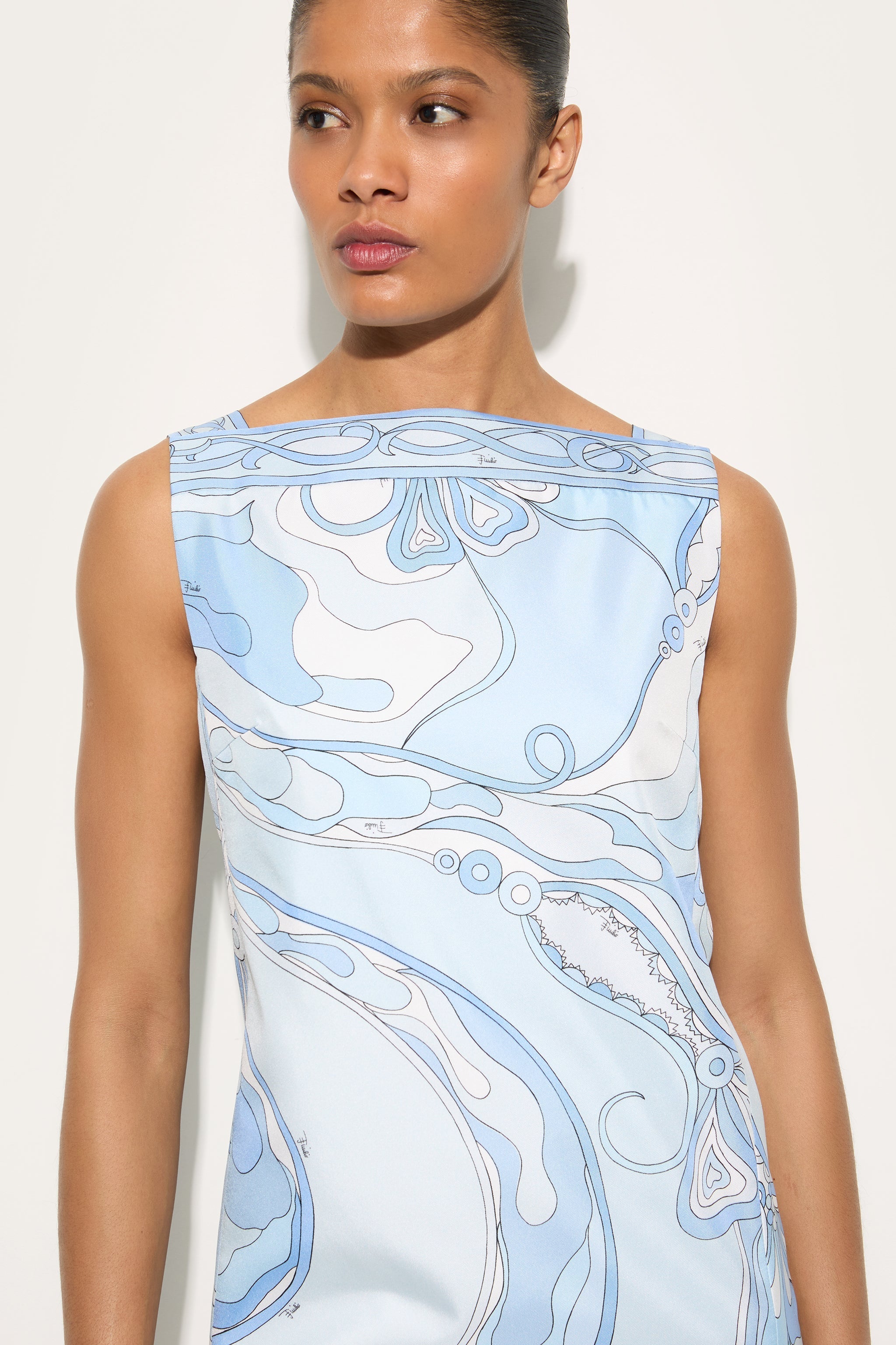 Orchidee Print Silk Dress
 WOMAN Pucci