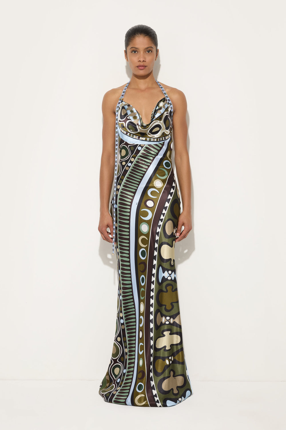 Soleil Print Satin Dress
 WOMAN Pucci