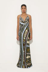 Soleil Print Satin Dress
 WOMAN Pucci