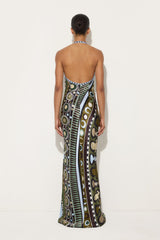 Soleil Print Satin Dress
 WOMAN Pucci