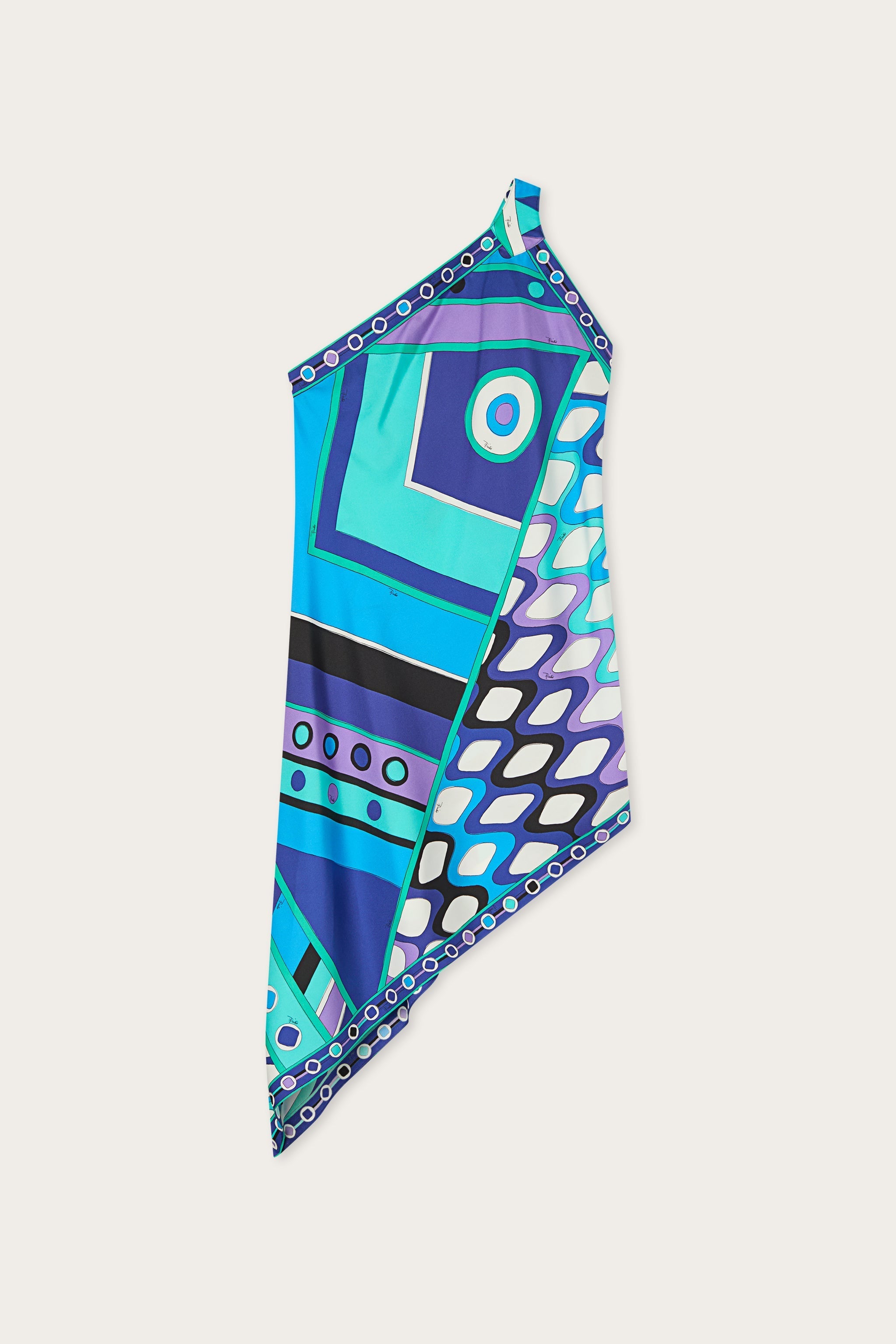 Vivara Print One-Shoulder Silk Dress
 WOMAN Pucci