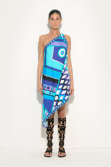 Vivara Print One-Shoulder Silk Dress
 WOMAN Pucci
