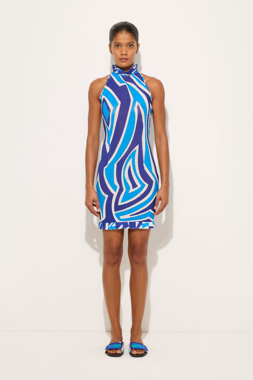 Labirinto Print Dress with Ruffle Details
 WOMAN Pucci