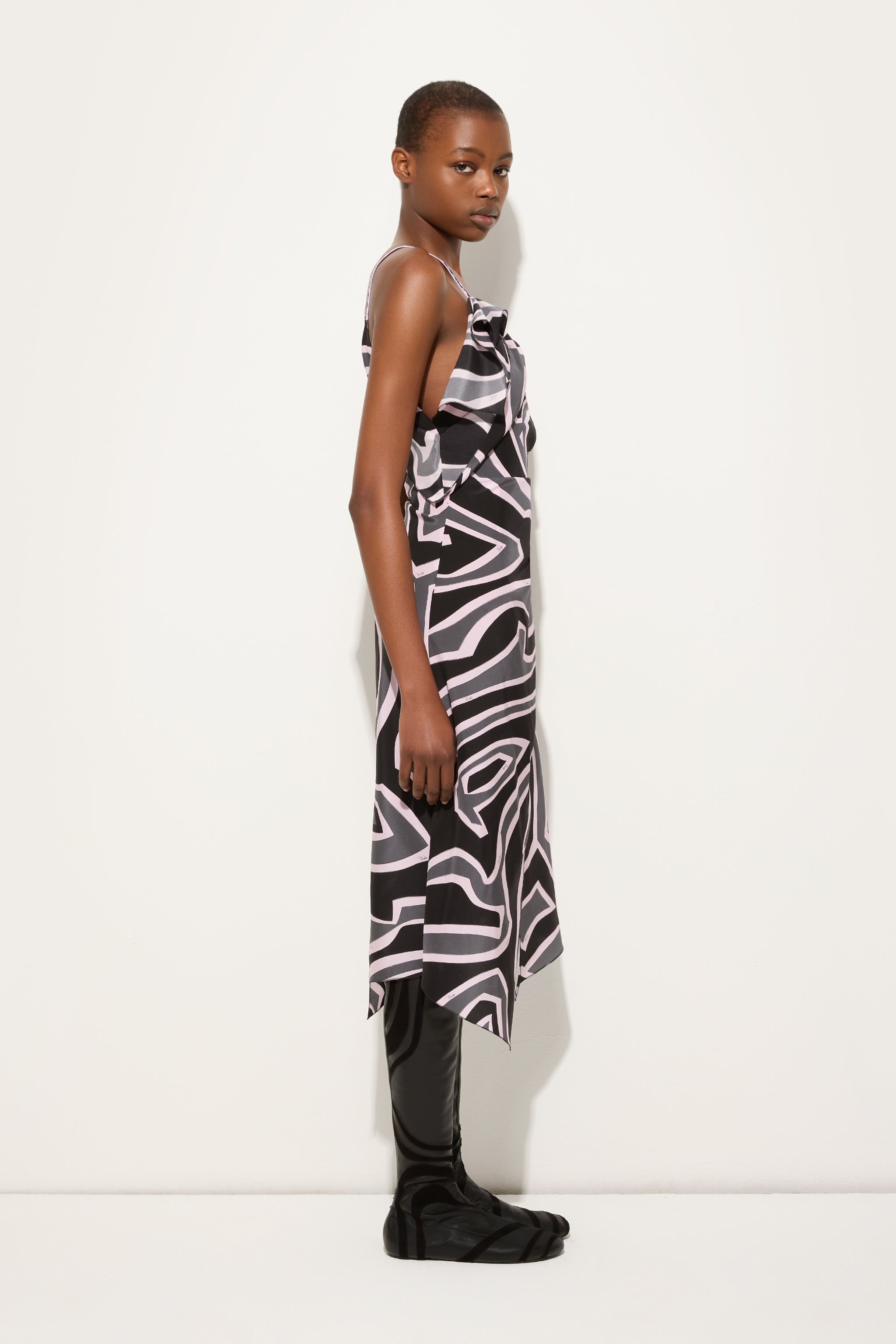 Labirinto Print Asymmetrical Dress
 WOMAN Pucci