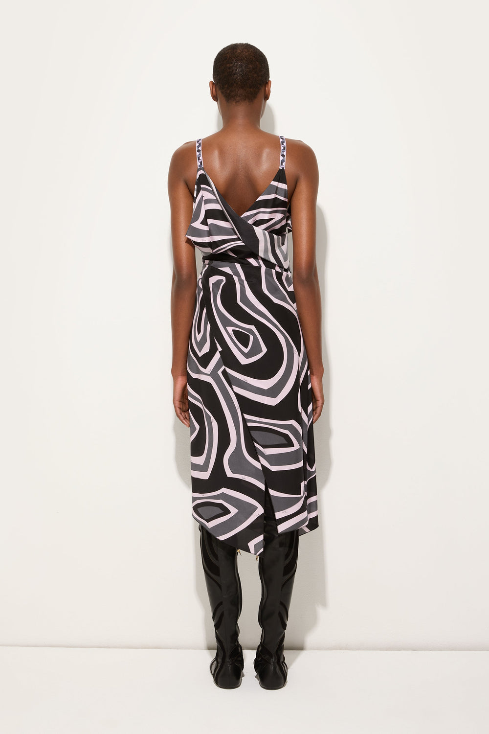 Labirinto Print Asymmetrical Dress
 WOMAN Pucci