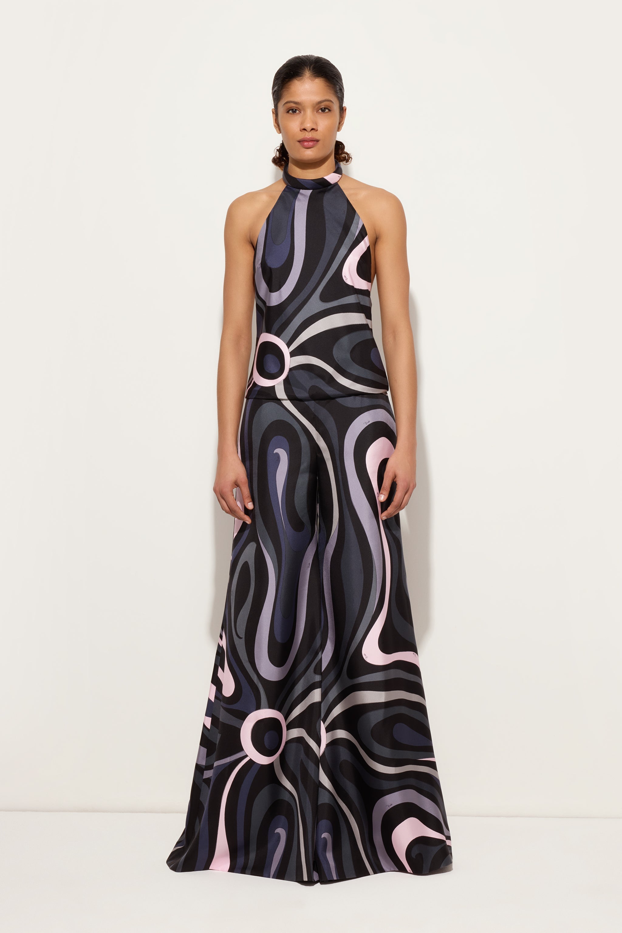 Marmo Print Silk Twill Jumpsuit
 WOMAN Pucci