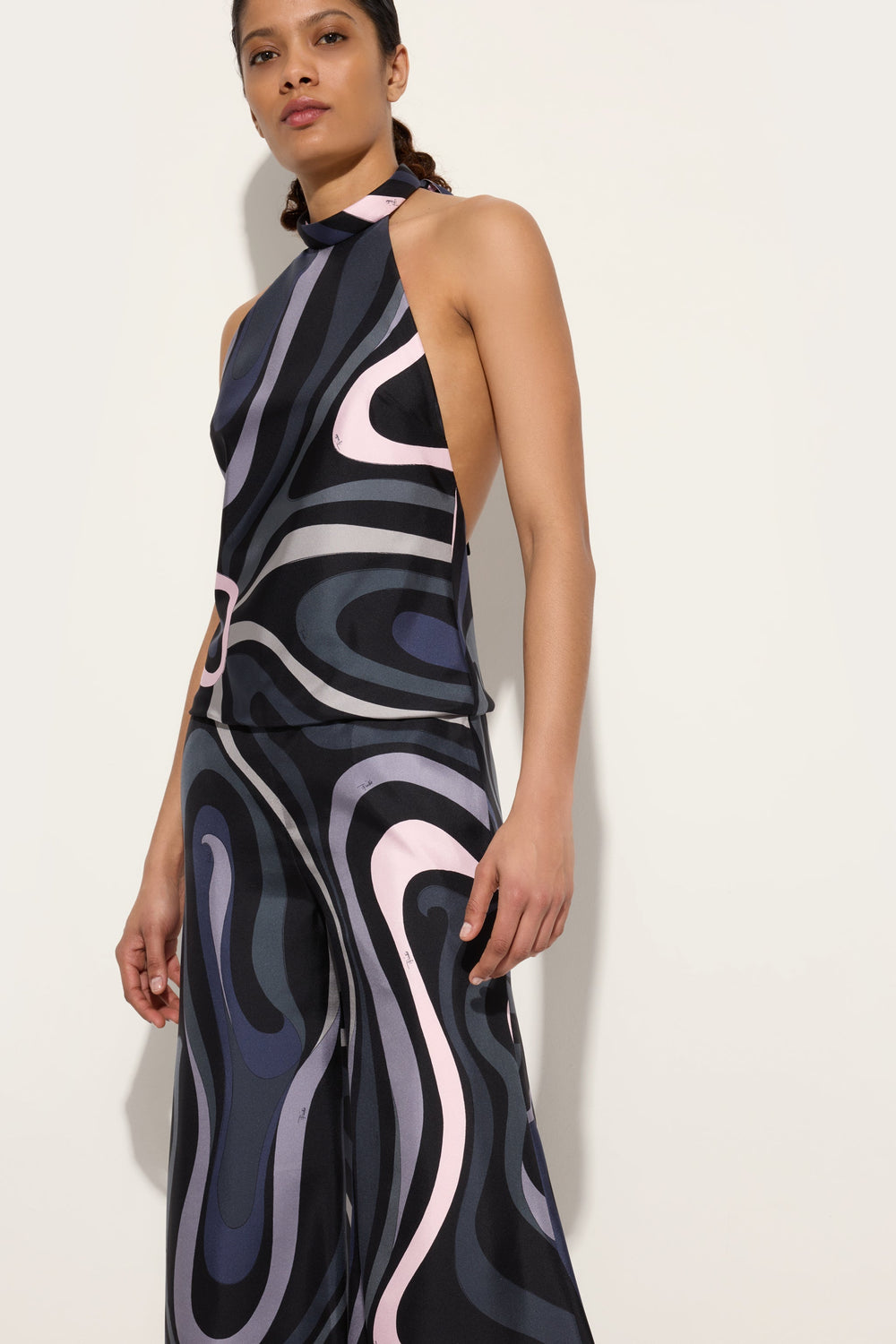 Marmo Print Silk Twill Jumpsuit
 WOMAN Pucci
