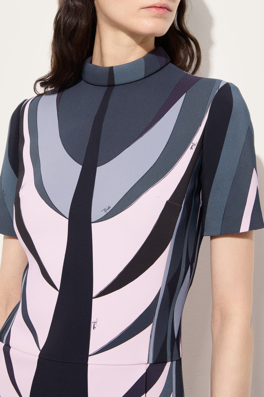 Volute Print Flared Dress
 WOMAN Pucci