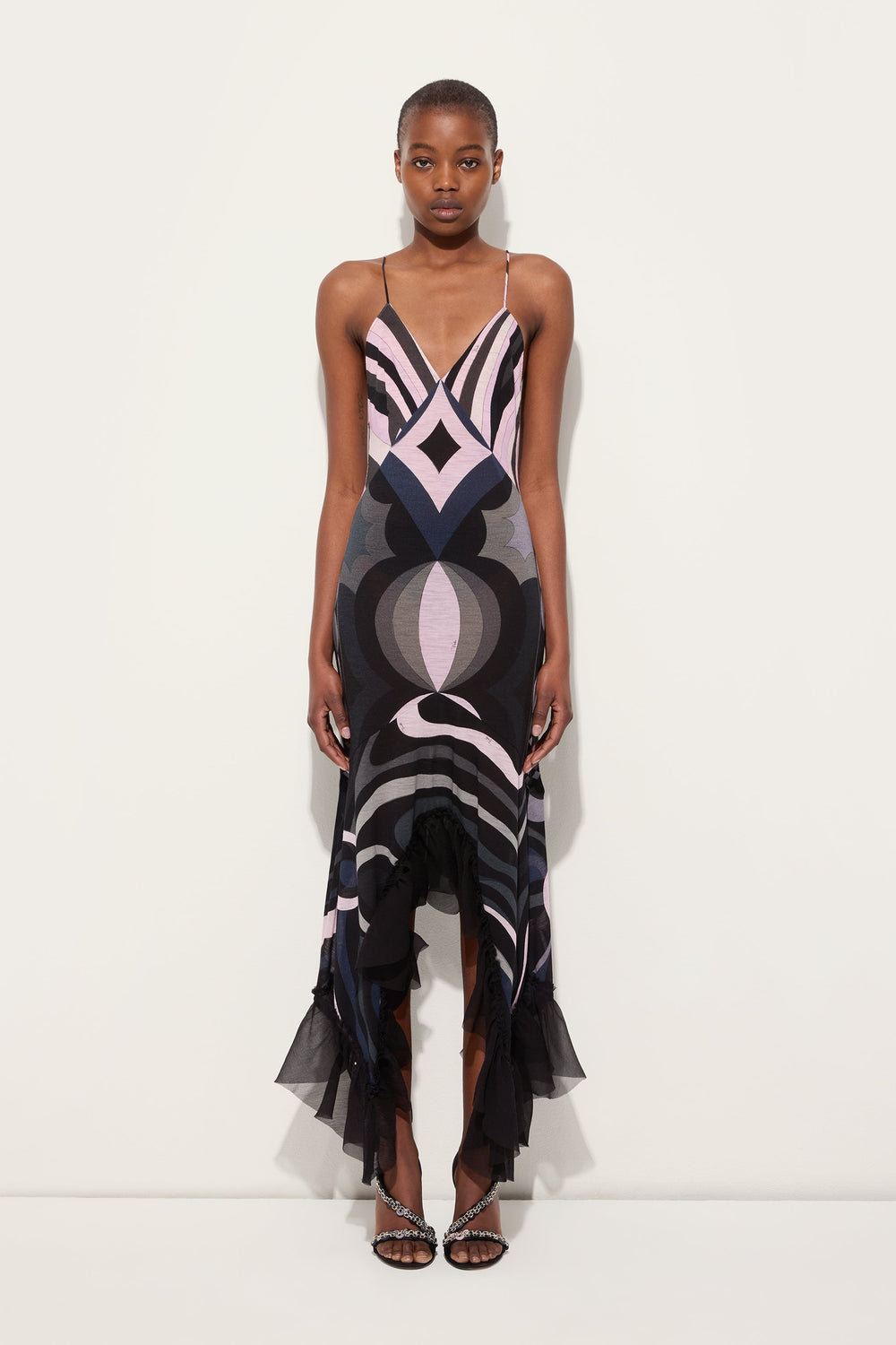 Iride Print V-neck Dress
 WOMAN Pucci