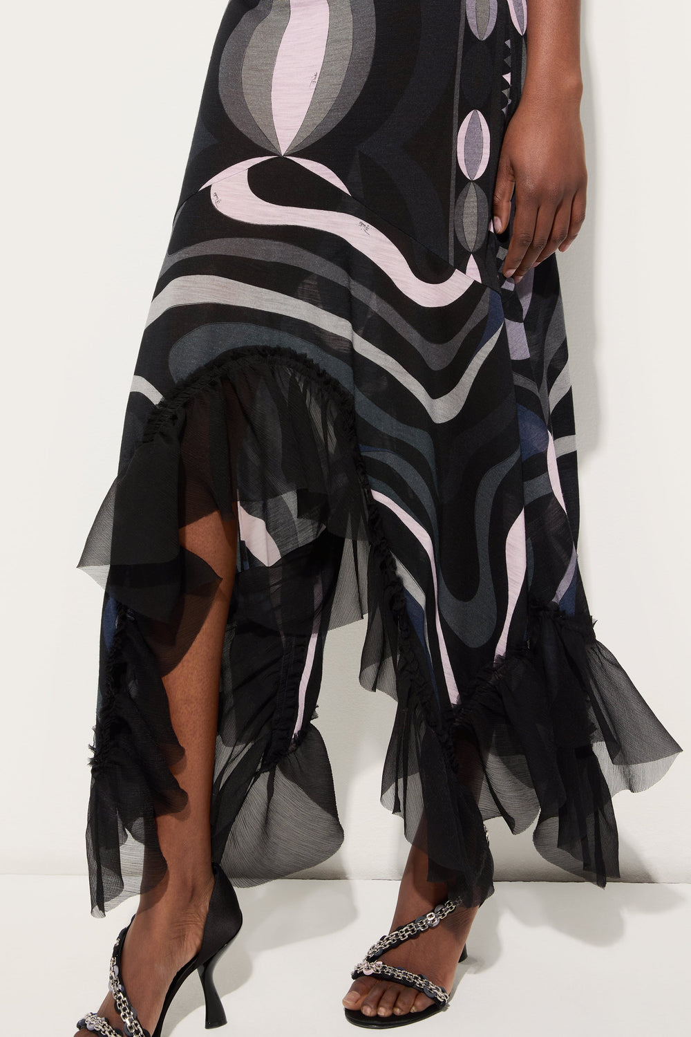 Iride Print V-neck Dress
 WOMAN Pucci