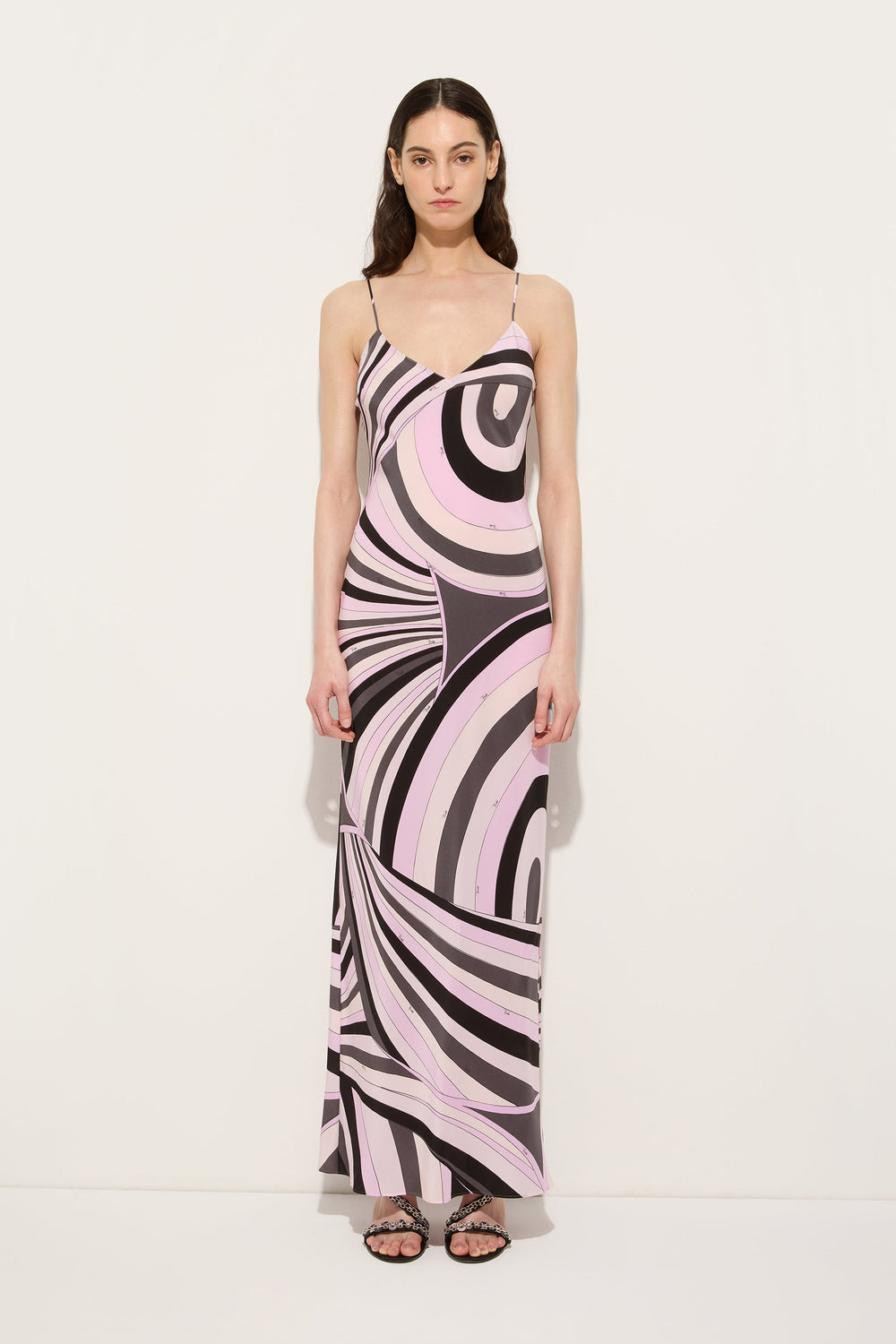 Iride Print Long Crêpe de Chine Dress
 WOMAN Pucci