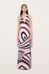 Iride Print Long V-Neck Dress
 WOMAN Pucci