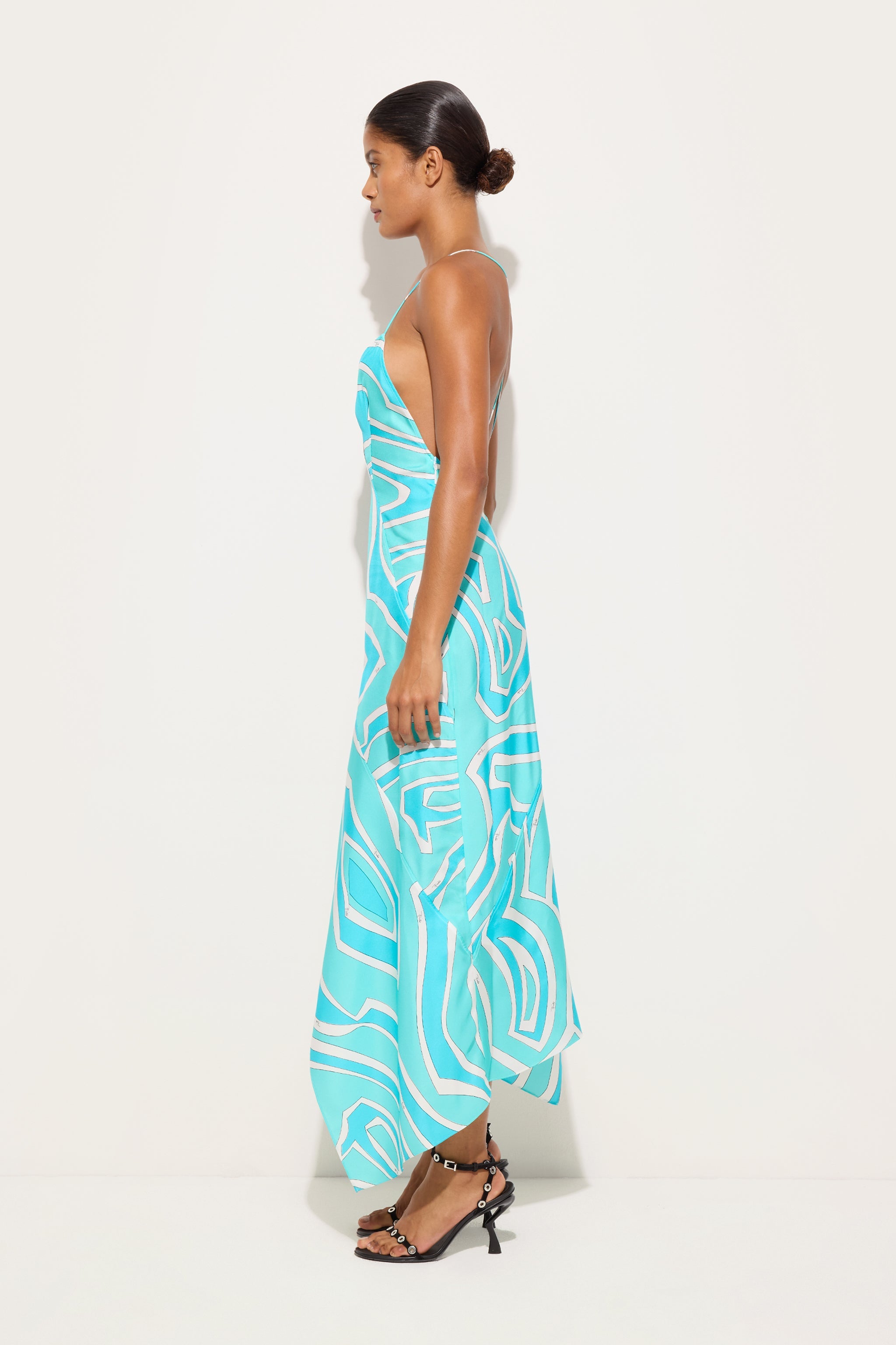 Labirinto Print Silk Twill Dress
 WOMAN Pucci