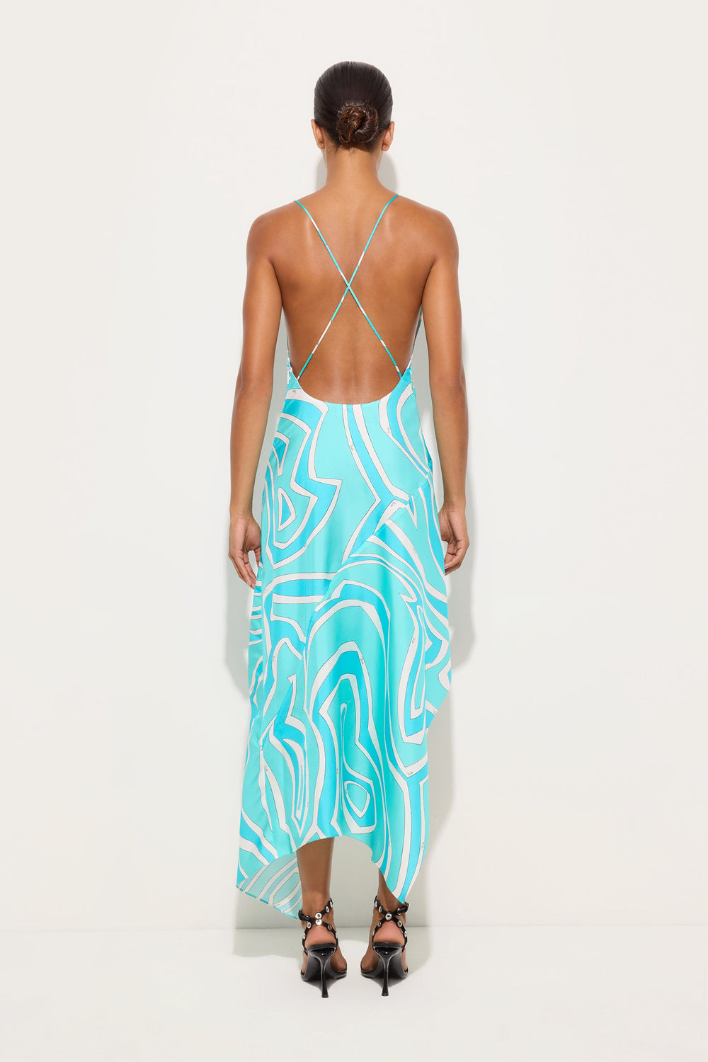 Labirinto Print Silk Twill Dress
 WOMAN Pucci