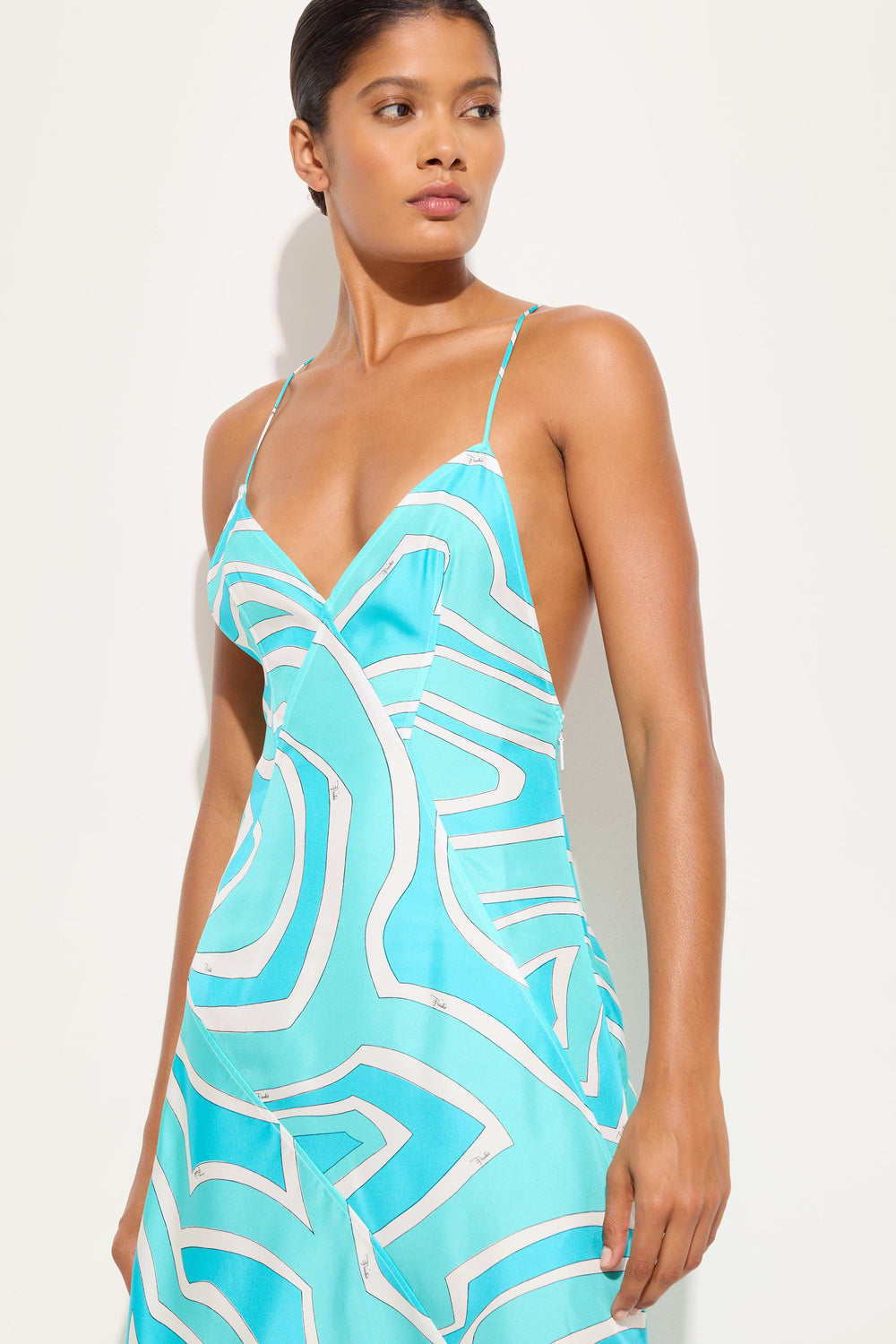 Labirinto Print Silk Twill Dress
 WOMAN Pucci