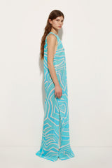 Labirinto Print Long Cotton Dress
 WOMAN Pucci