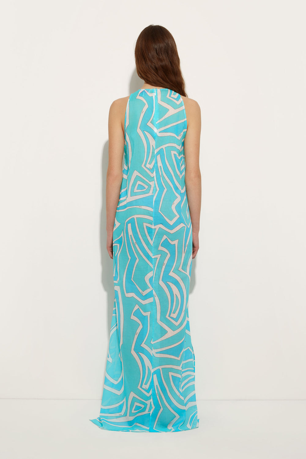 Labirinto Print Long Cotton Dress
 WOMAN Pucci