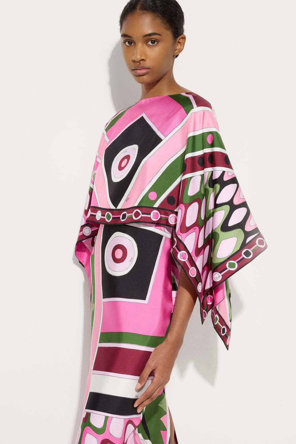 Vivara Print Dress with Cape
 WOMAN Pucci