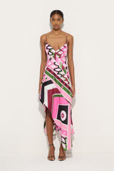 Vivara Print Long Silk Dress
 WOMAN Pucci