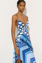 Vivara Print Long Silk Dress
 WOMAN Pucci