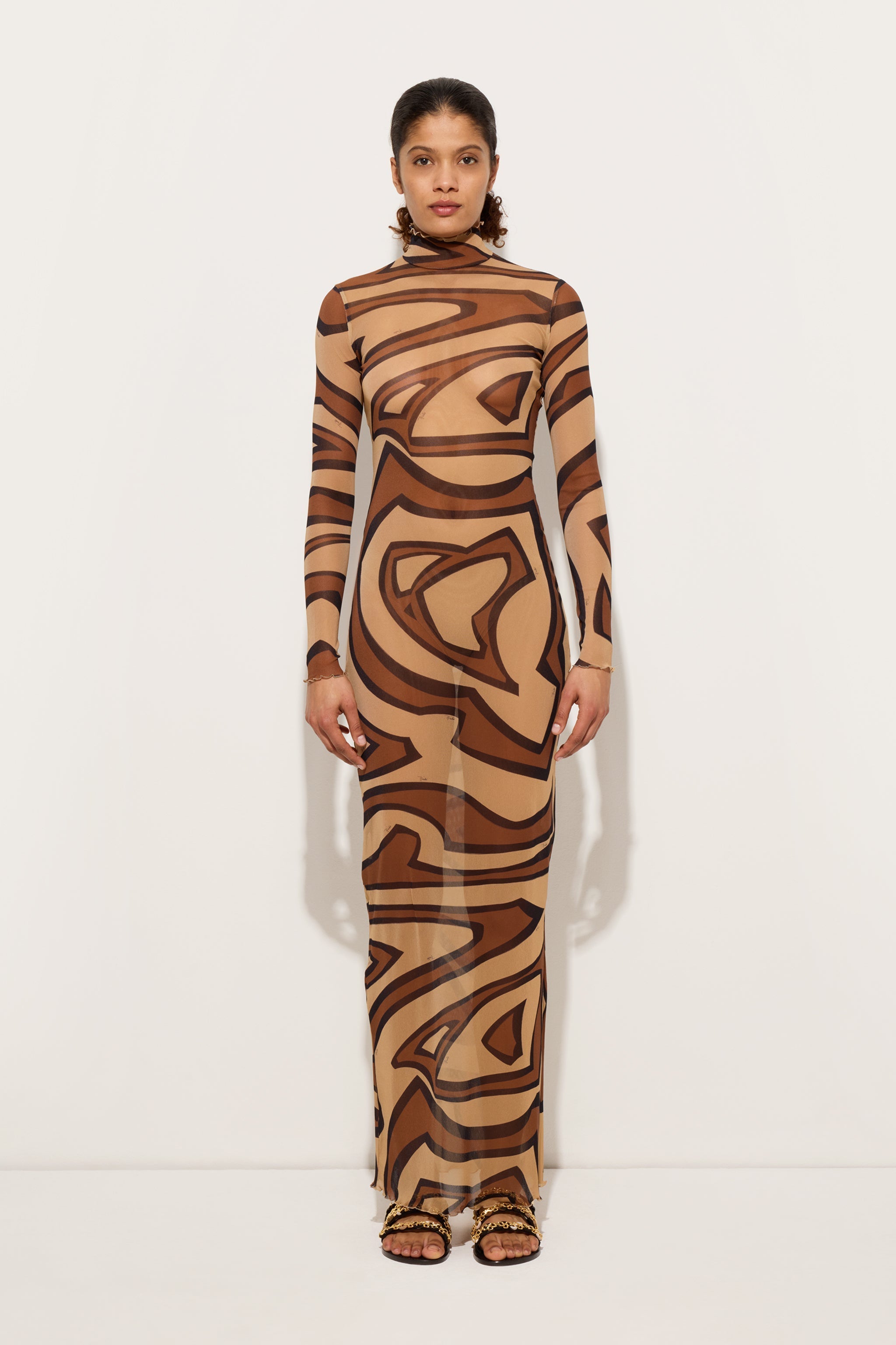 Labirinto Print Tulle Dress
 WOMAN Pucci