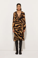 Labirinto Print Wrap Dress
 WOMAN Pucci