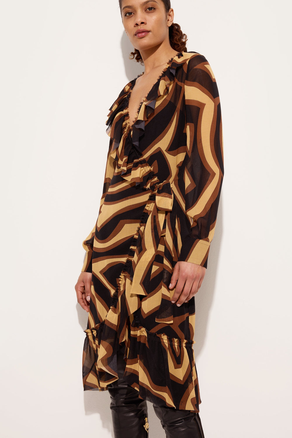 Labirinto Print Wrap Dress
 WOMAN Pucci