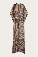 Marmo Print Long Creponne Dress
 WOMAN Pucci