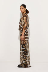 Marmo Print Long Creponne Dress
 WOMAN Pucci
