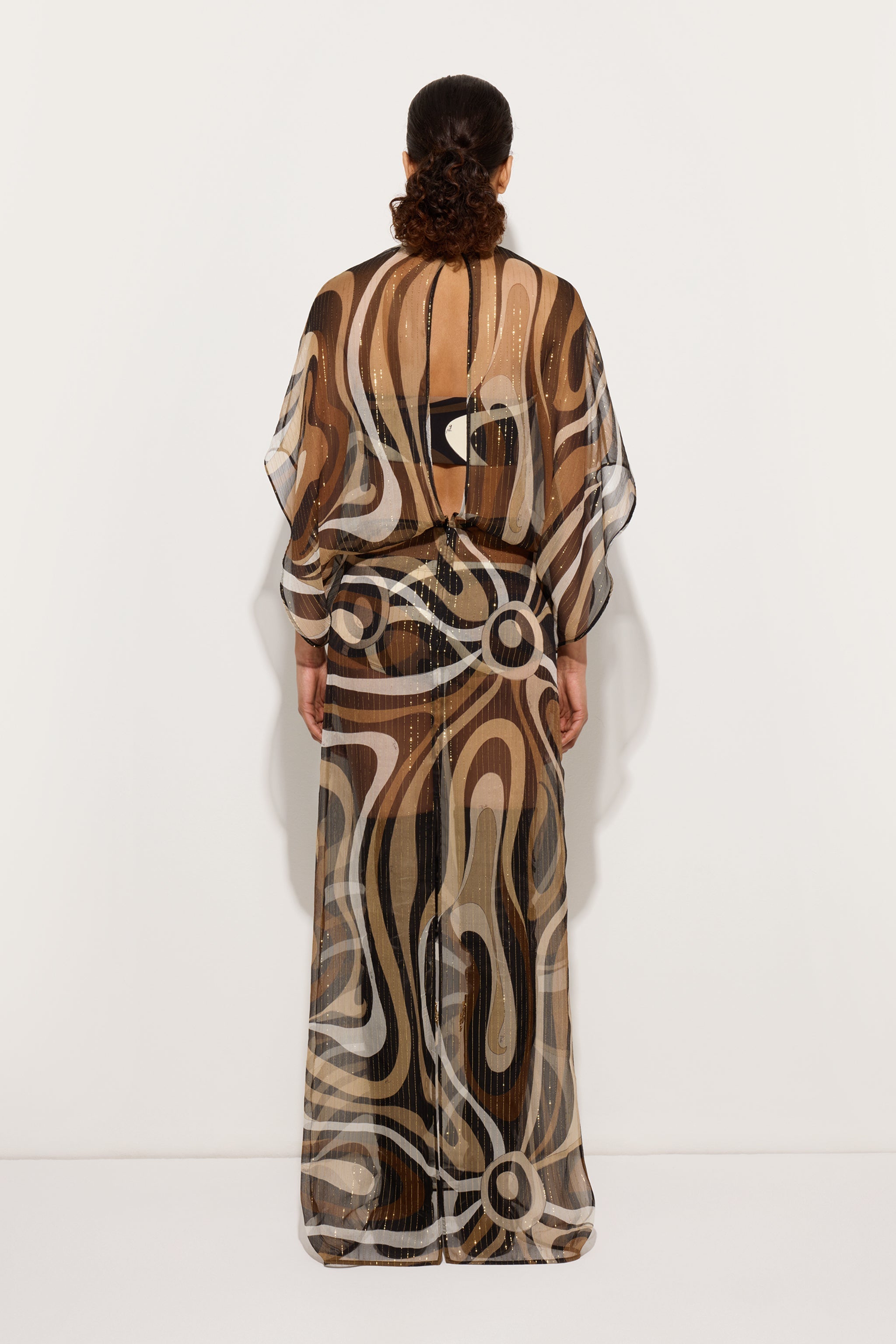 Marmo Print Long Creponne Dress
 WOMAN Pucci