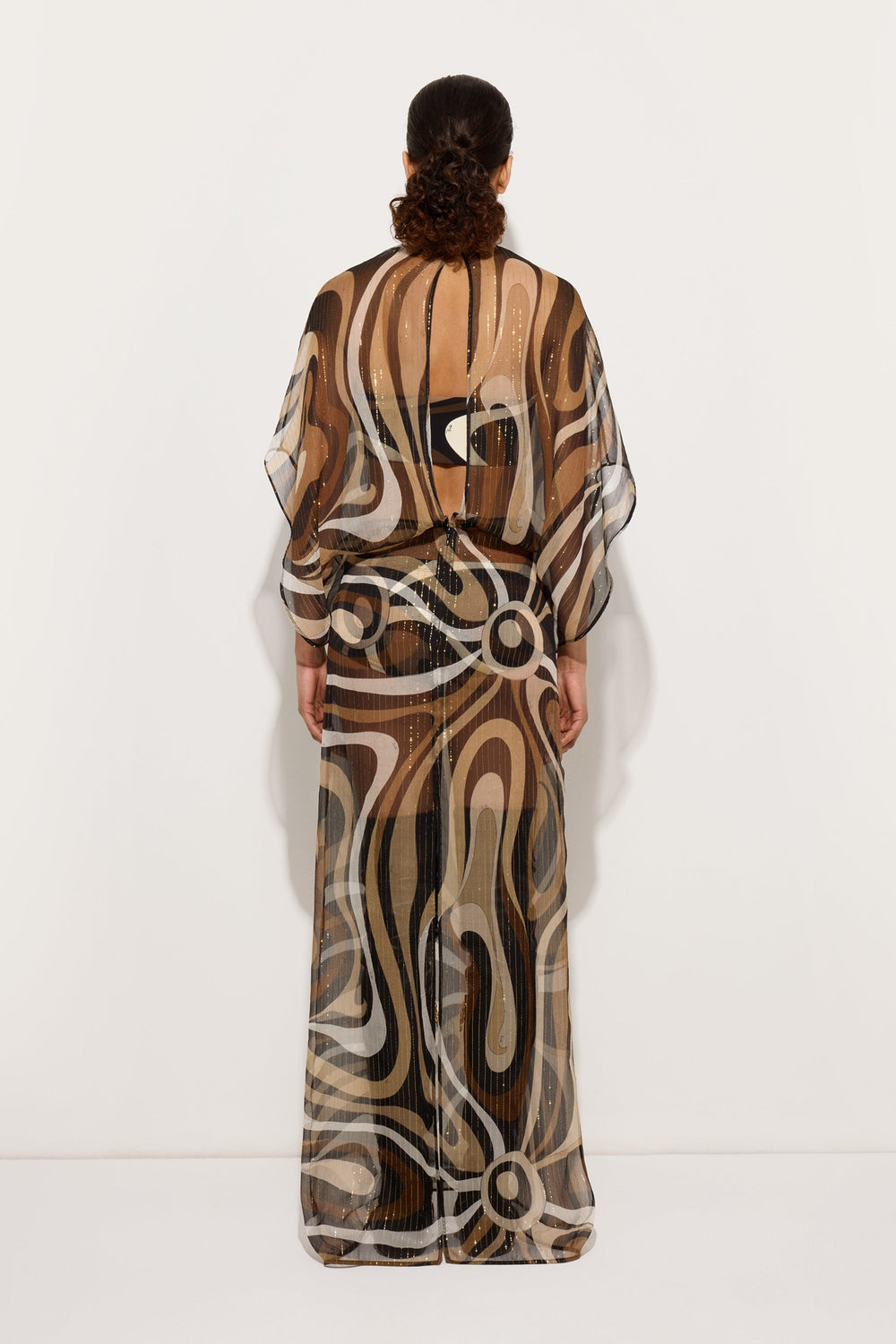 Marmo Print Long Creponne Dress
 WOMAN Pucci