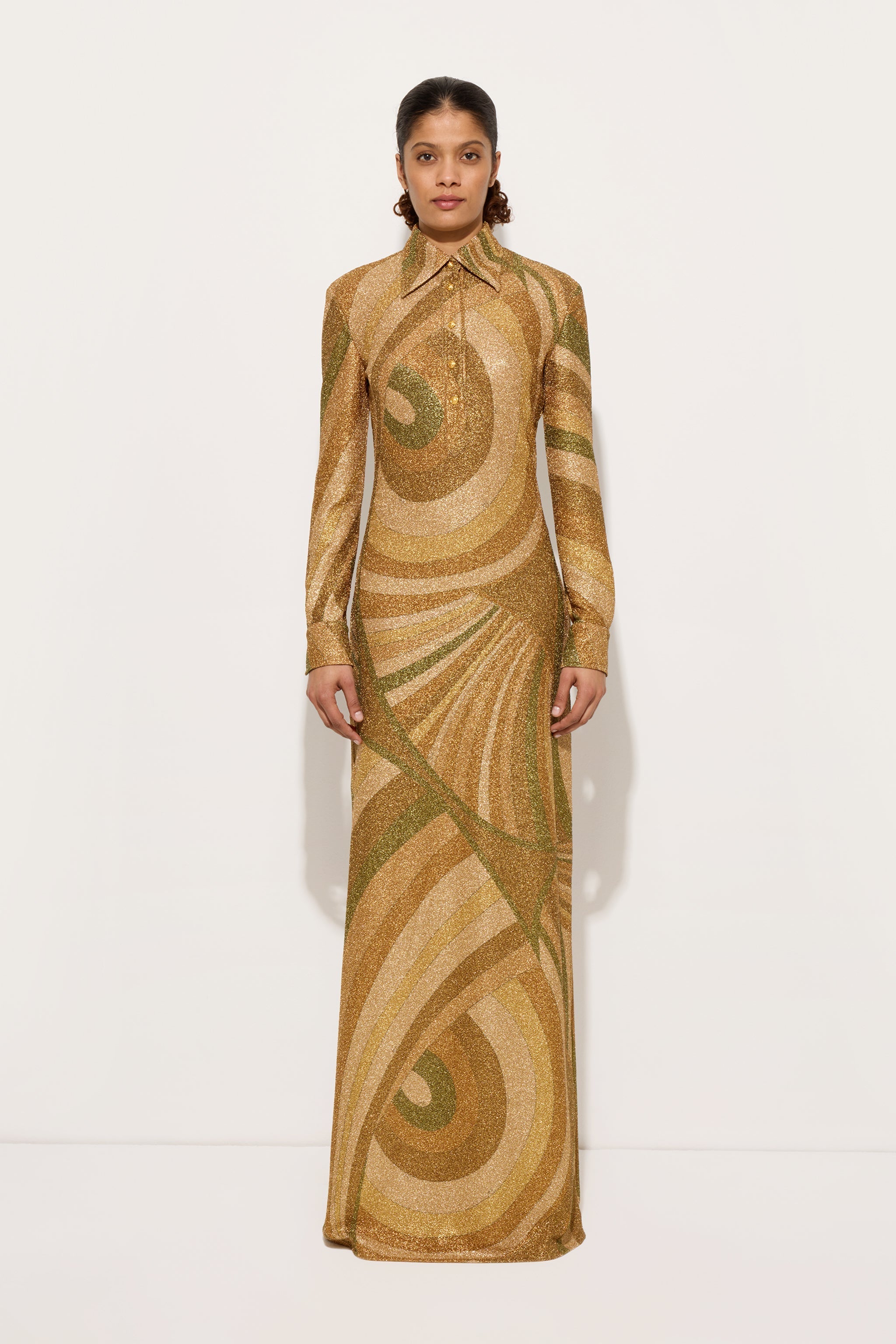 Iride Print Jersey Lamé Dress
 WOMAN Pucci