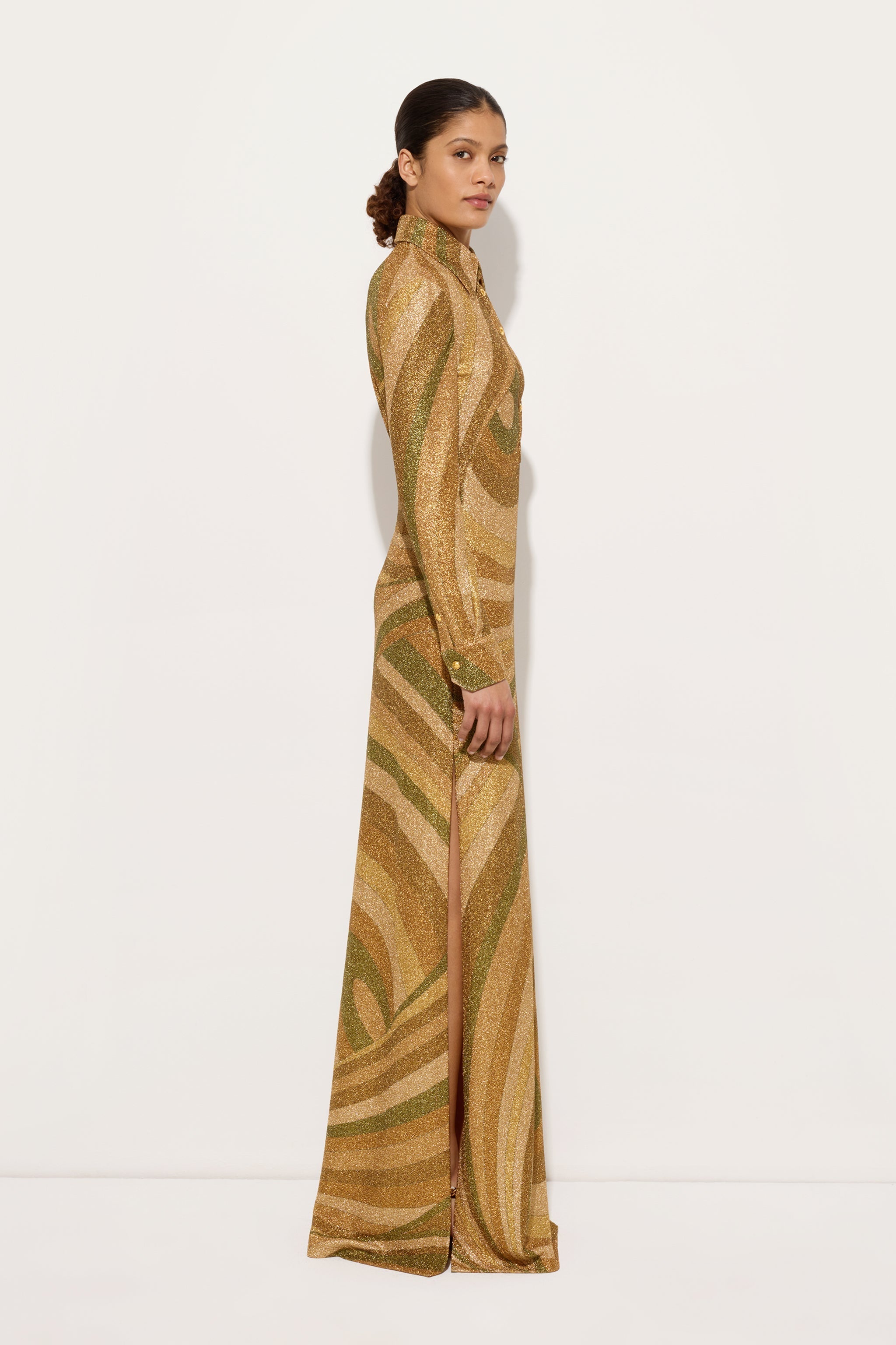 Iride Print Jersey Lamé Dress
 WOMAN Pucci