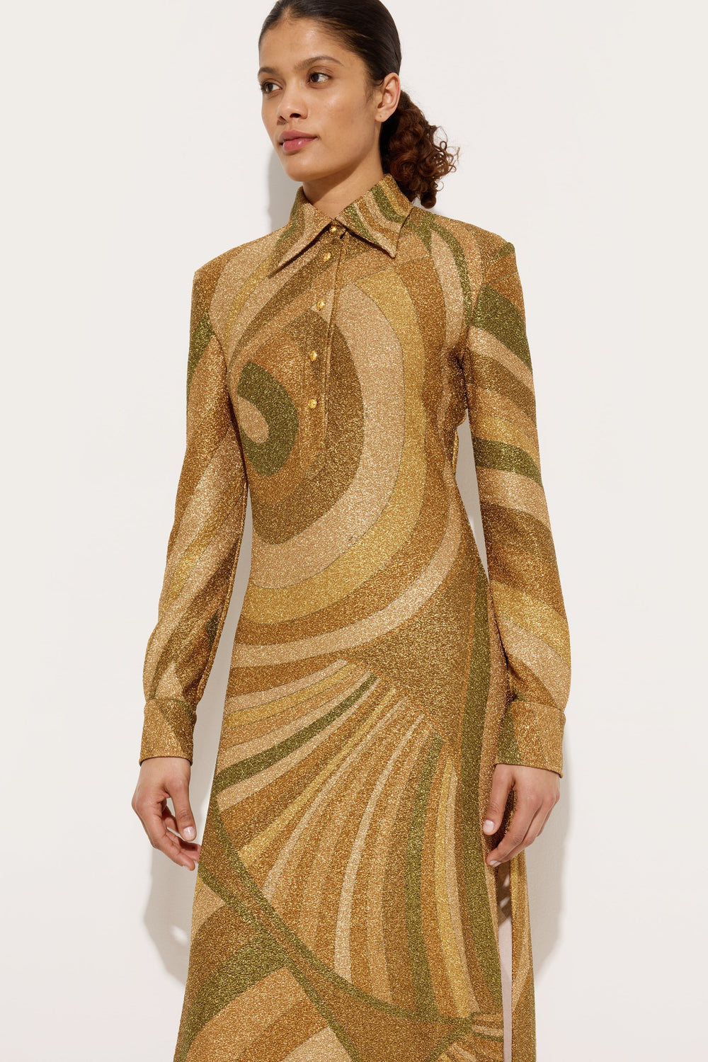Iride Print Jersey Lamé Dress
 WOMAN Pucci