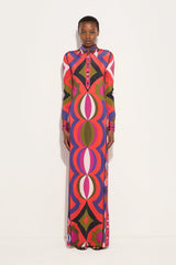 Collane Print Jersey Satin Dress
 WOMAN Pucci